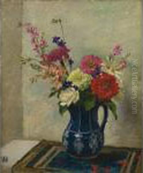 Flower Piece Oil Painting by Bonny Rupert