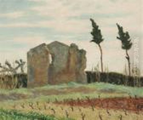 The Ruined Farmhouse, France Oil Painting by Bonny Rupert