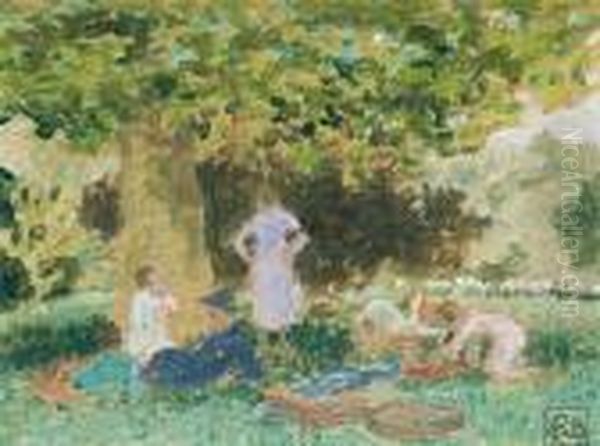 In The Gardens Oil Painting by Bonny Rupert