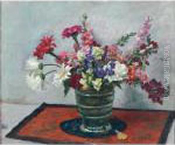 Still Life Of Mixed Blooms by Bonny Rupert