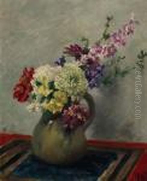 Still Life - Mixed Flowers Oil Painting by Bonny Rupert