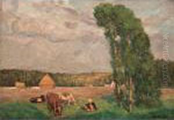 Evening: Near Cloyes Oil Painting by Bonny Rupert