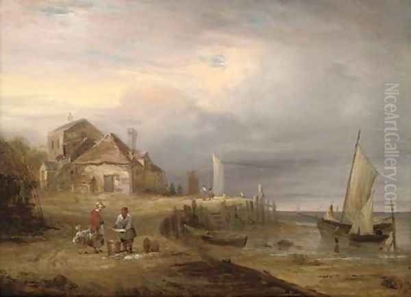 The fish seller Oil Painting by William Joseph Shayer