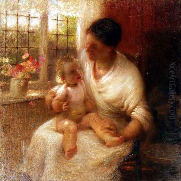 A Cottage Madonna, 1907 Oil Painting by Edward Stott