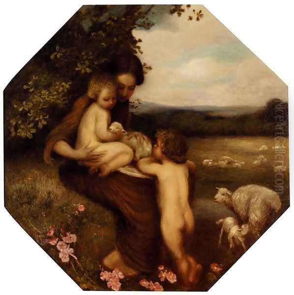 Motherhood Oil Painting by Edward Stott