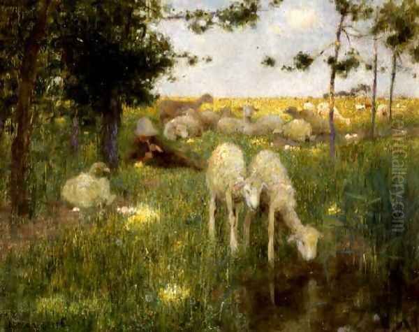 Springtime Oil Painting by Edward Stott