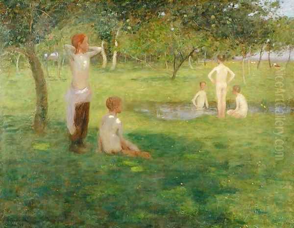 On a Summers Afternoon, 1892 Oil Painting by Edward Stott