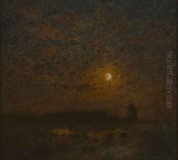 Where the Dark Earth Sleeping Lies, 1908 Oil Painting by Edward Stott