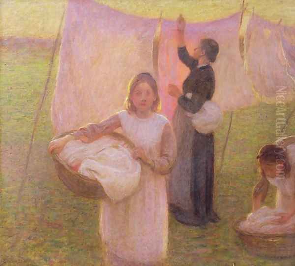 The Washing Day Oil Painting by Edward Stott