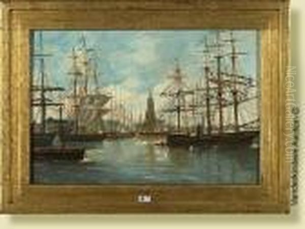 Le Port Du Havre Oil Painting by Charles Marion Russell