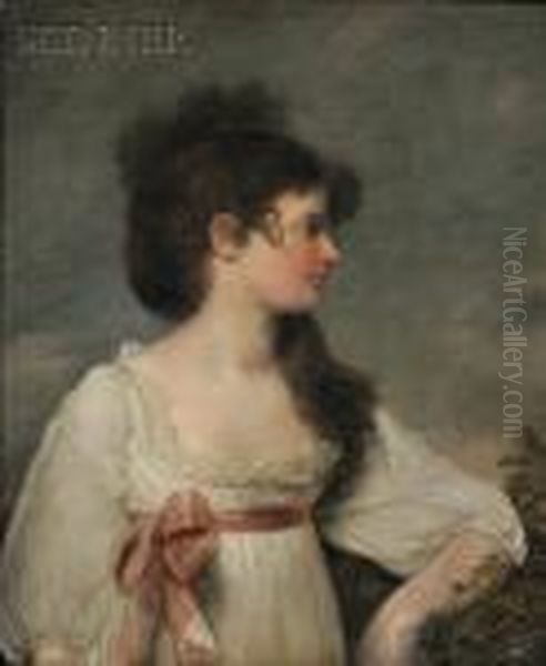 Portrait Of Miss Murray Oil Painting by John Russell