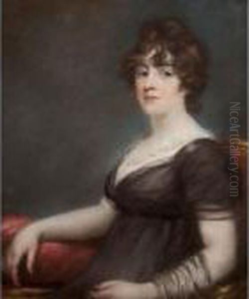 Portrait Of Mrs. Austin Oil Painting by John Russell