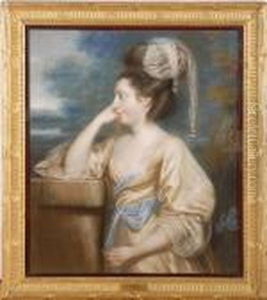 Portrait Of Mrs. G. Medley Oil Painting by John Russell