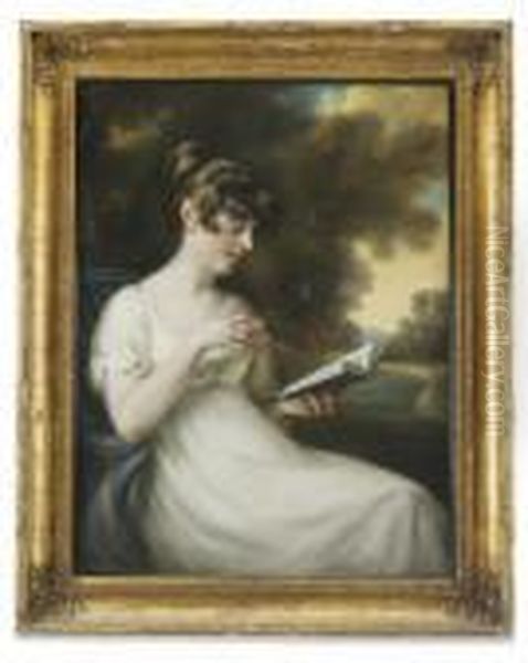 Portrait Of A Young Lady Oil Painting by John Russell