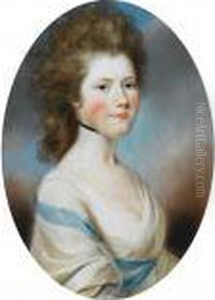 Portrait Of Lady Frances Turnour Oil Painting by John Russell