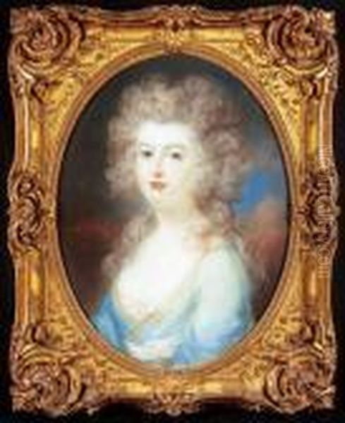 Portrait De Jeune Femme Oil Painting by John Russell