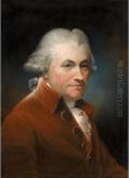 Portrait Of John Johnson Oil Painting by John Russell