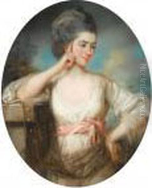 Portrait Of A Lady Oil Painting by John Russell