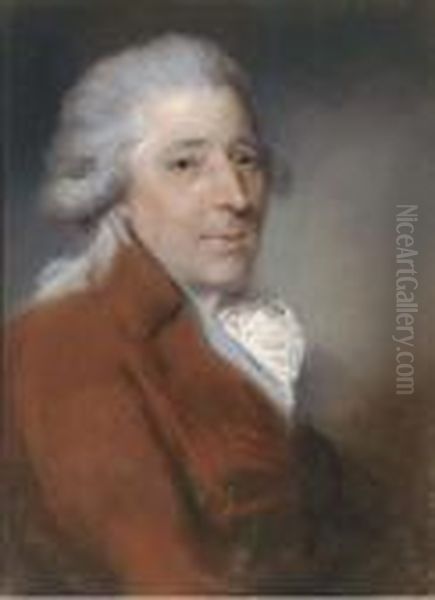 Portrait Of Francesco Bartolozzi Oil Painting by John Russell