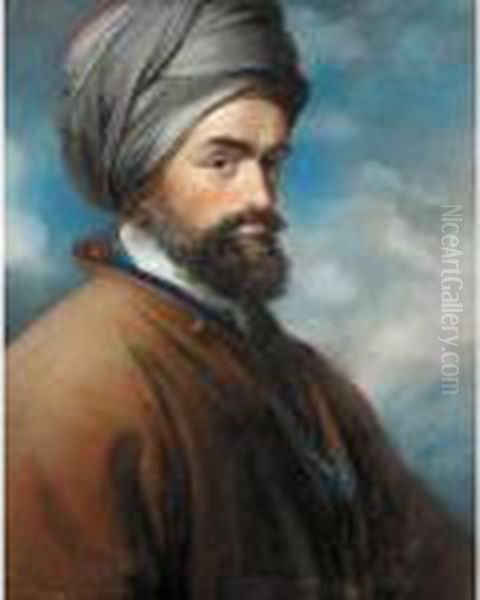 Portrait Of A Turk Oil Painting by John Russell