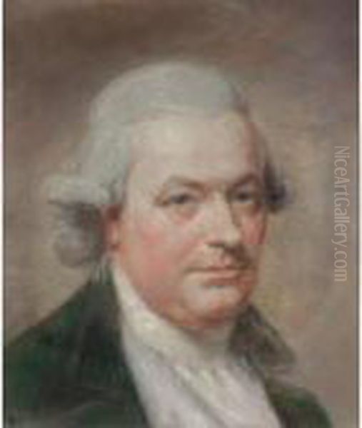 Portrait Of John Johnson Oil Painting by John Russell