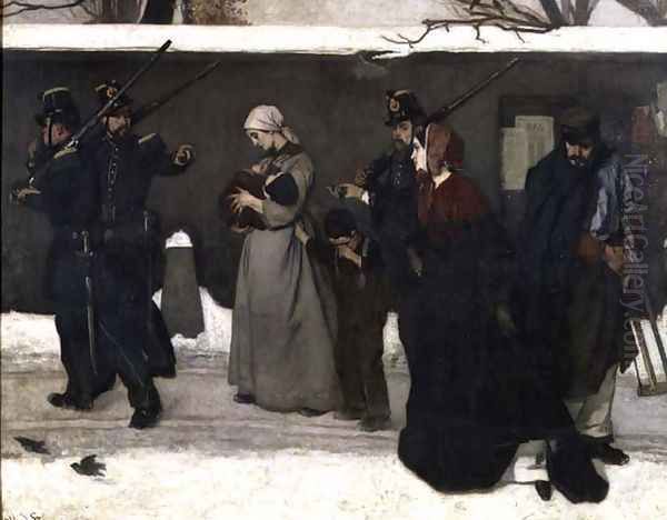 What is Called Vagrancy or, The Hunters of Vincennes, 1854 Oil Painting by Alfred-Emile-Leopole Stevens