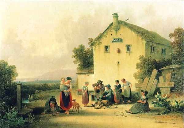 The Traveling Tinker 1843 Oil Painting by Joshua Shaw