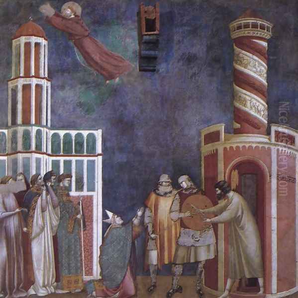 Legend of St Francis- 28. Liberation of the Repentant Heretic 1300 Oil Painting by Master of Saint Cecilia