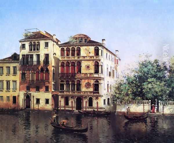 Palazzo Dario, Venice Oil Painting by Warren W. Sheppard