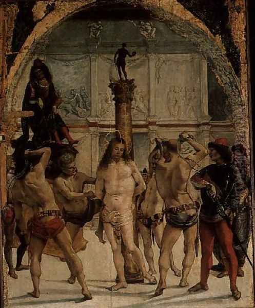 Flagellation of Christ Oil Painting by Luca Signorelli