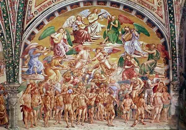 The Calling of the Chosen to Heaven 2 Oil Painting by Luca Signorelli