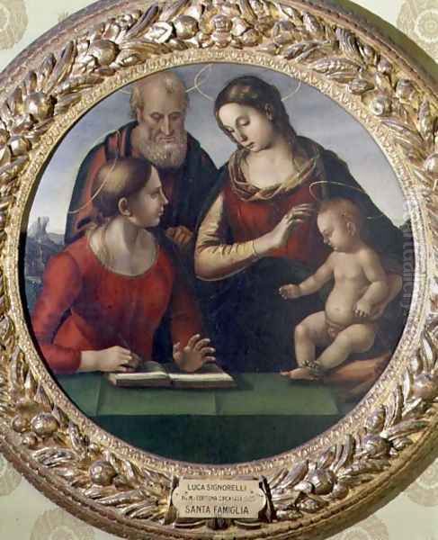 Holy Family with St. Catherine Oil Painting by Luca Signorelli