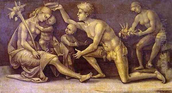 Allegory of Fecundity and Abundance Oil Painting by Luca Signorelli