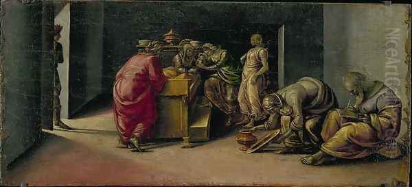 The Birth of St. John the Baptist Oil Painting by Luca Signorelli