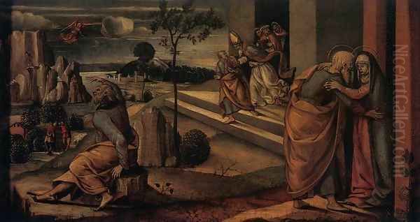 Scenes from the Lives of Joachim and Anne 2 Oil Painting by Luca Signorelli