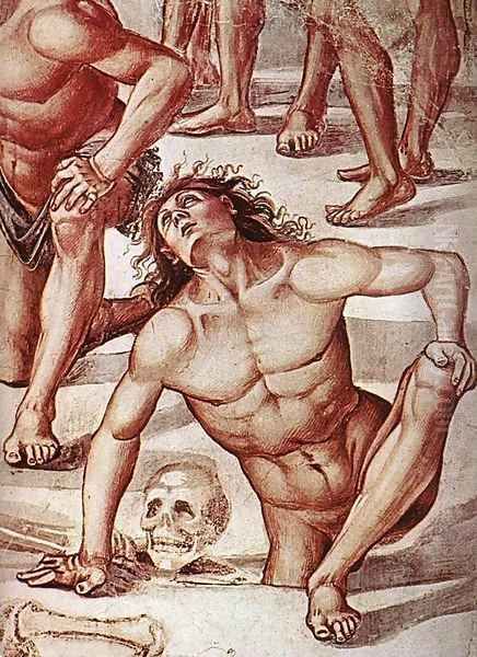 Resurrection of the Flesh (detail) 3 Oil Painting by Luca Signorelli