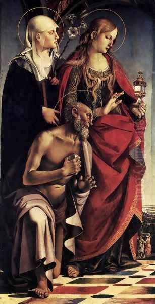 St Augustine Altarpiece (left wing) Oil Painting by Luca Signorelli