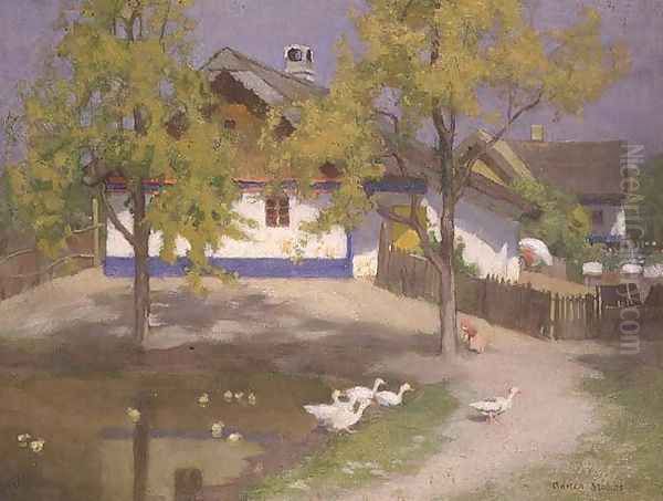 A Slav Cottage at Kalocsa, c.1905-07 Oil Painting by Adrian Scott Stokes