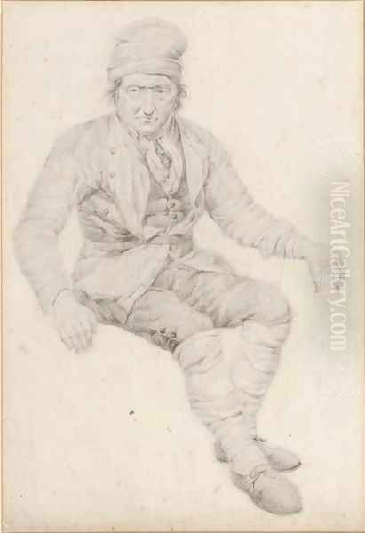 Study of a seated peasant Oil Painting by Abraham van, I Strij