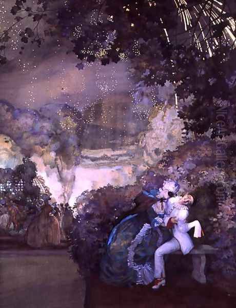 Firework, 1910 Oil Painting by Konstantin Andreevic Somov