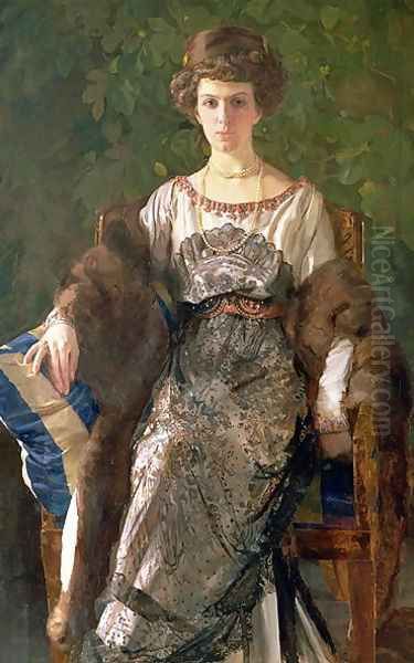 Portrait of Ewfimia Nosova, 1911 Oil Painting by Konstantin Andreevic Somov