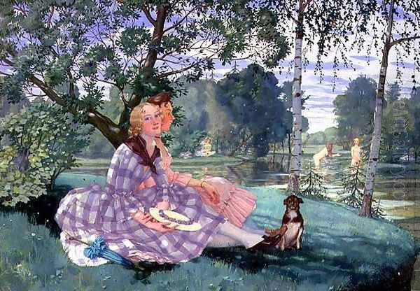 Summer, 1919 Oil Painting by Konstantin Andreevic Somov