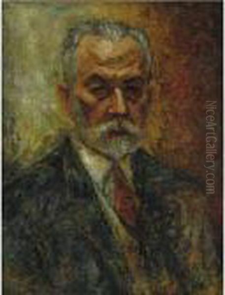 Portrait Of A Man Oil Painting by Issachar ber Ryback