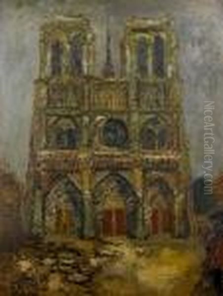 Notre-dame Oil Painting by Issachar ber Ryback