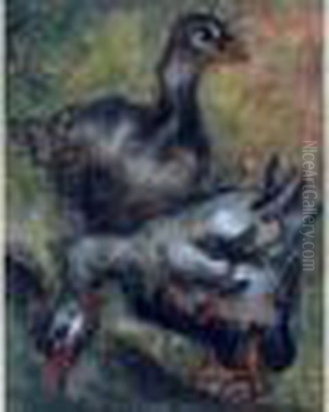 Geese Oil Painting by Issachar ber Ryback