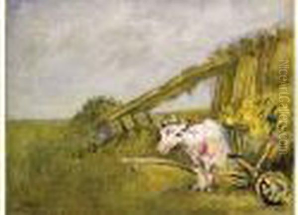 In The Field, C. 1928 Oil Painting by Issachar ber Ryback