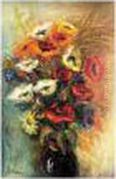 Fleurs Des Champs Oil Painting by Issachar ber Ryback