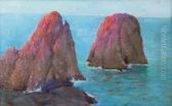 Capri Oil Painting by Bronislawa Rychter-Janowska