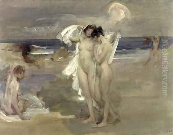 The Bathers Oil Painting by James Jebusa Shannon