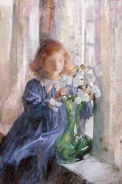 The Green Vase Oil Painting by James Jebusa Shannon